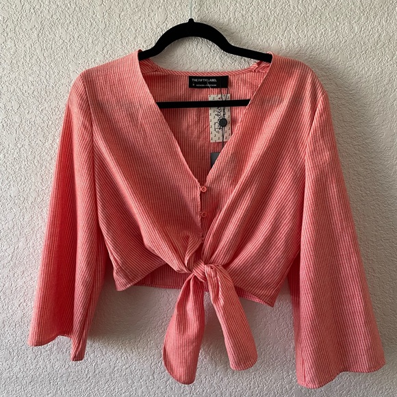 NWT The Fifth Label Button Tie Crop Top - Picture 1 of 2